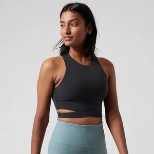 Athleta Conscious Cut Out Crop Sports Bra A-C Cup